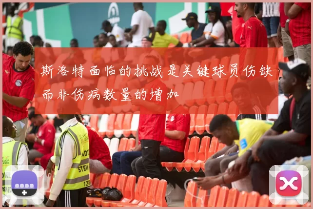 斯洛特面临的挑战是关键球员伤缺而非伤病数量的增加